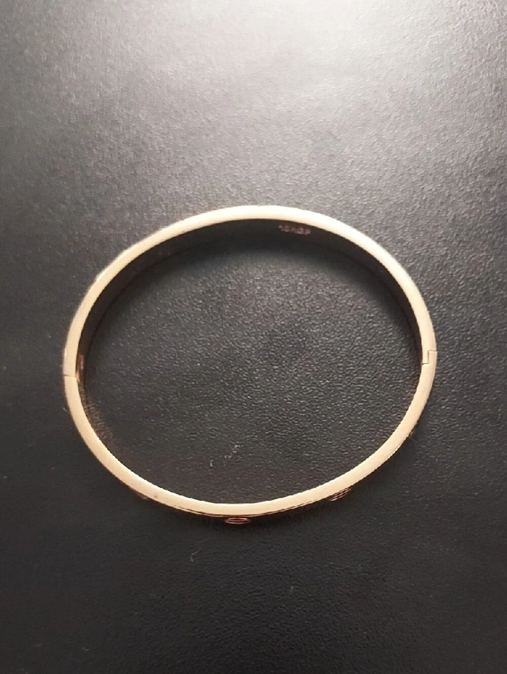 Gold Screw-Accent Cuff Bracelet